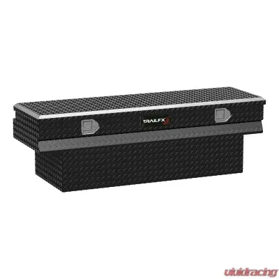 TrailFX Notched Chest Sgl Lid Dia Tread Black Pwdr Ctd Alum 59x19.25x17.5 - 152602